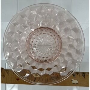 Pink Depression Glass Jeanette Cube Cubist 6" Dessert Plate Set of 2